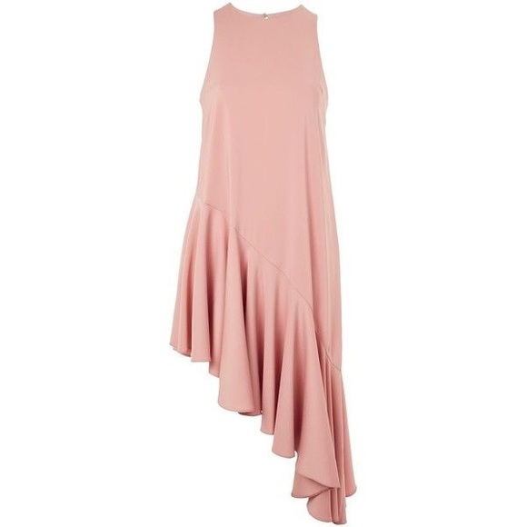 Topshop Assymetric Midi Dress - Picture 2 of 6